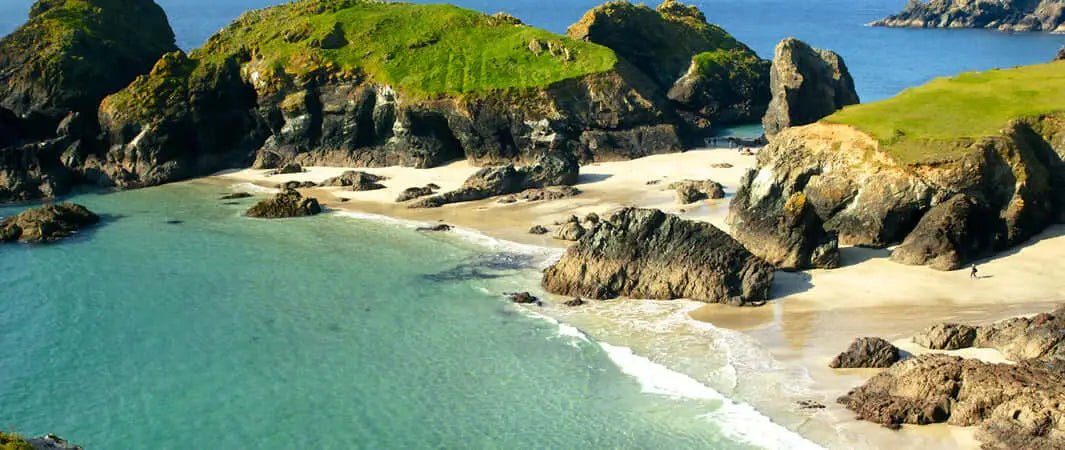 Saint Piran’s Day Cornish beach with white sand and turquoise water