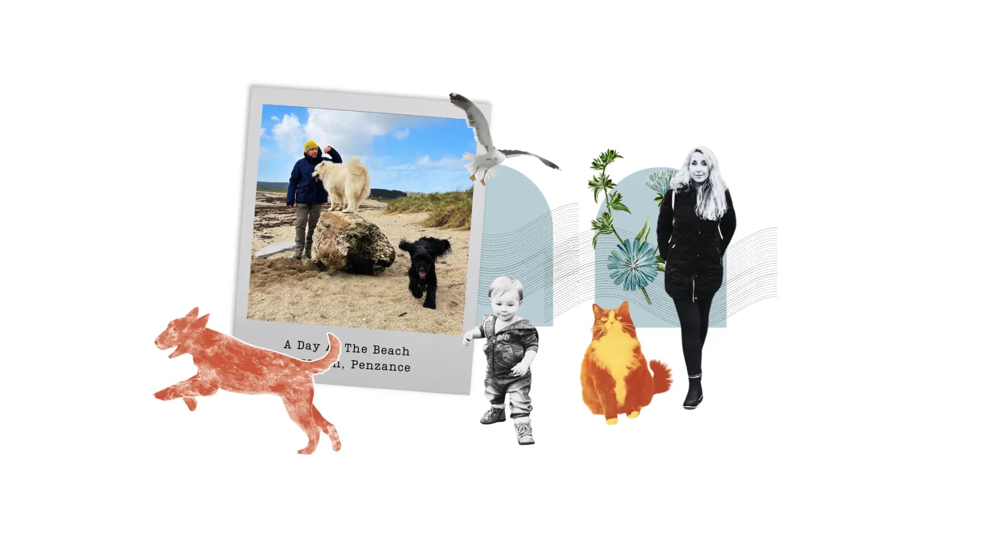 Polaroid album with beach couple cover for Pets Larder pet owners