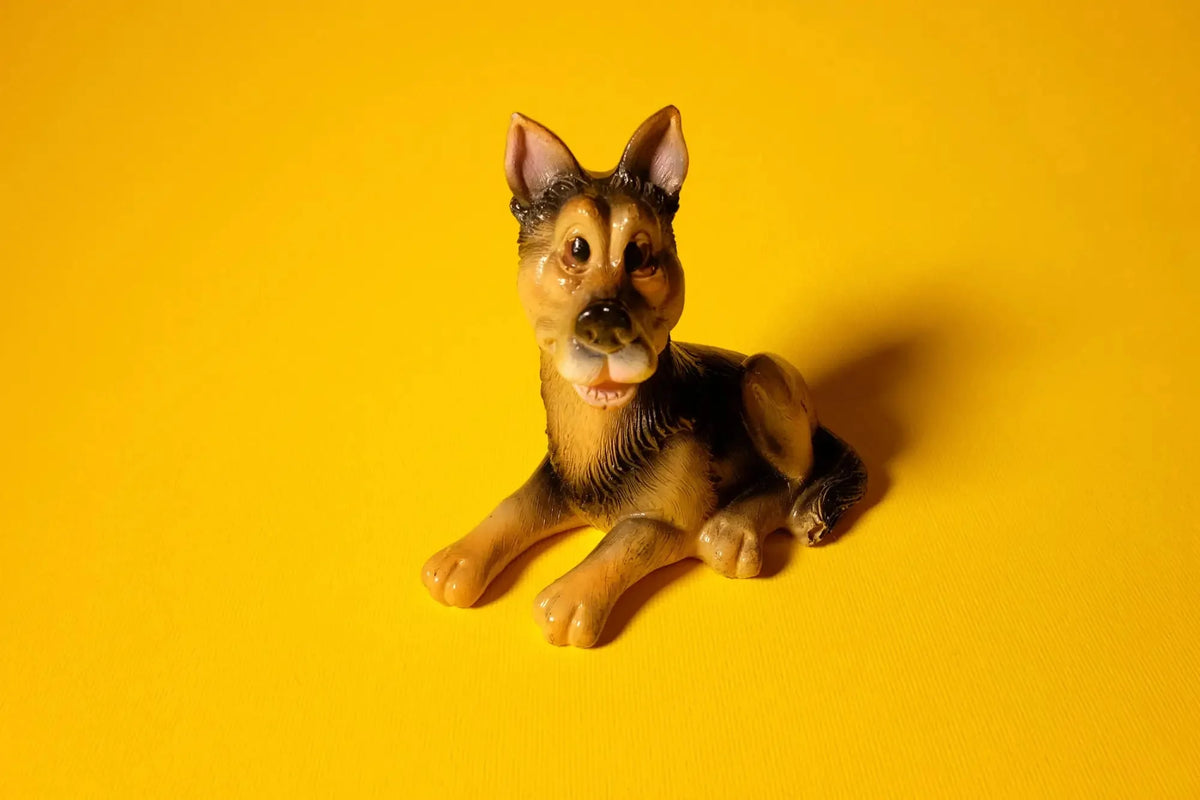 German Shepherd figurine for pet owners exploring grain-free diets