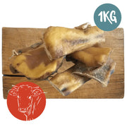 1kg beef muscle pieces raw chew for dogs in natural bag