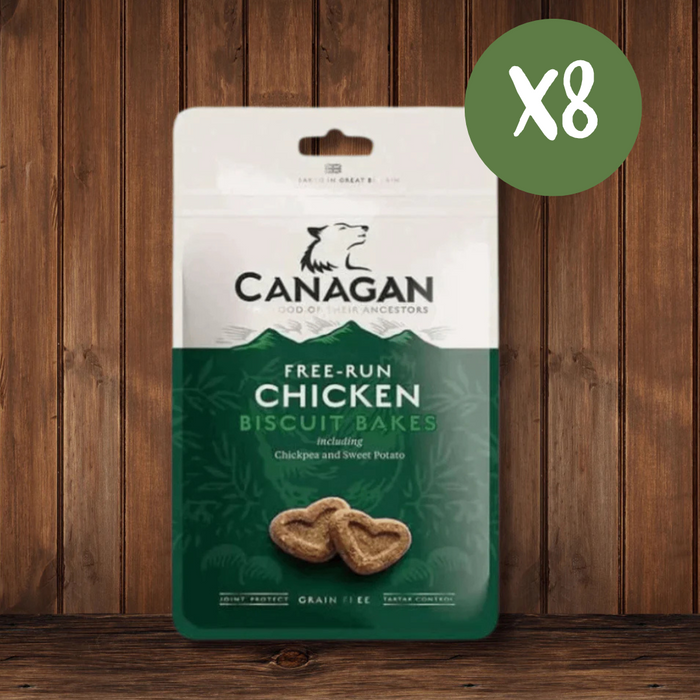 Canagan Chicken Dog Biscuit Bakes - Box of 8 - Natural Treats For Dogs