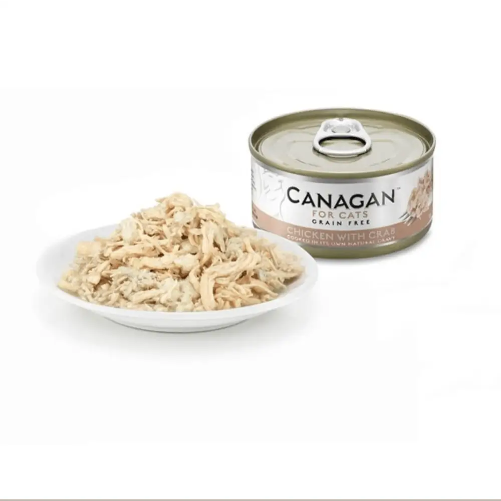 75g Canagan cat food can with shredded chicken from variety pack