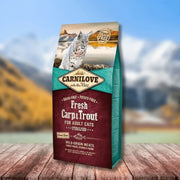 Carnilove Fresh Carp and Trout Adult Cat Food 2kg Bag