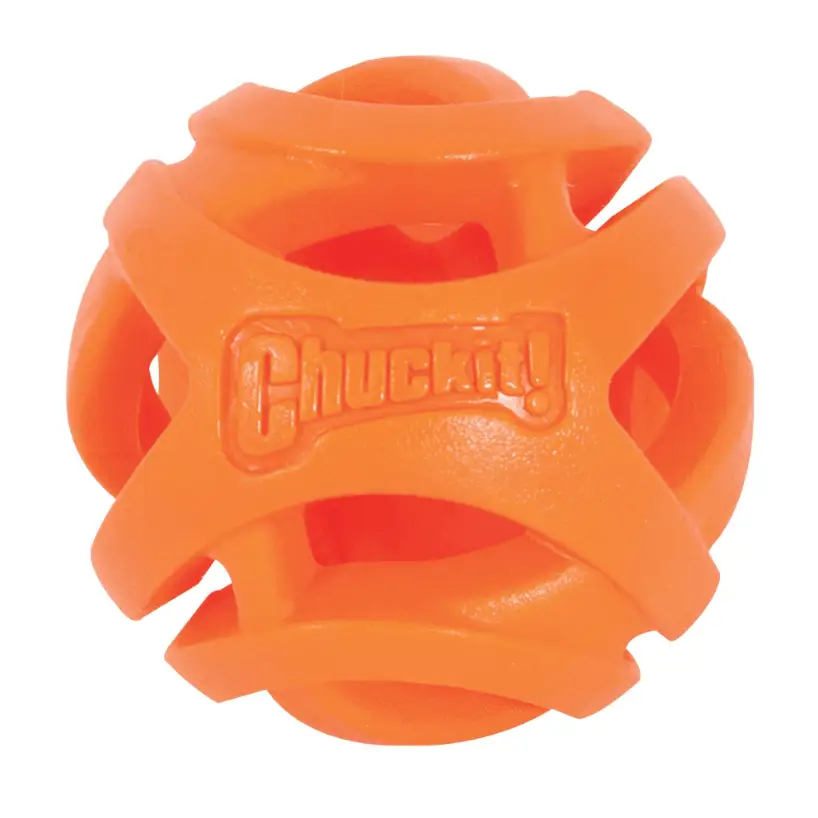 Chuckit! Air Fetch Ball medium twin pack with orange textured mesh-like design