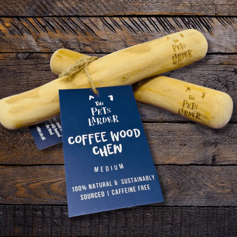 Medium Coffee Wood Dog Chews, Natural and Sustainable