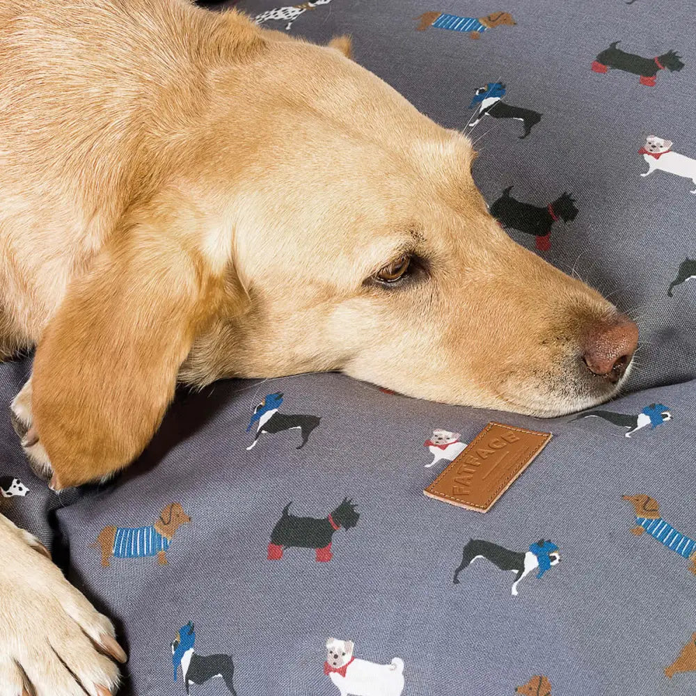Danish Design FatFace - Marching Dogs - Deep Duvet Dog Bed - Dog Beds & Bowls