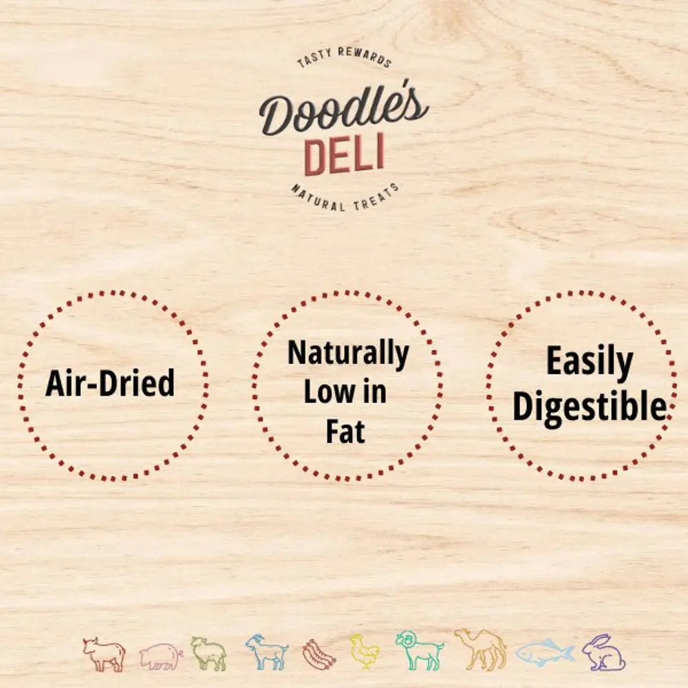 Doodles Deli air-dried water buffalo bully wrap supports strong muscles