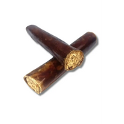 Doodles Deli water buffalo bully wrap with chocolate-covered pretzel stick for strong muscles