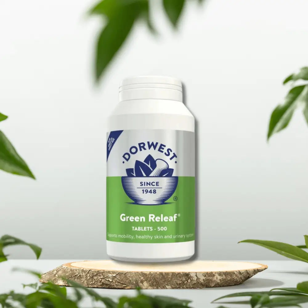 Dorwest Green Releaf bottle with 500 green releaf tablets
