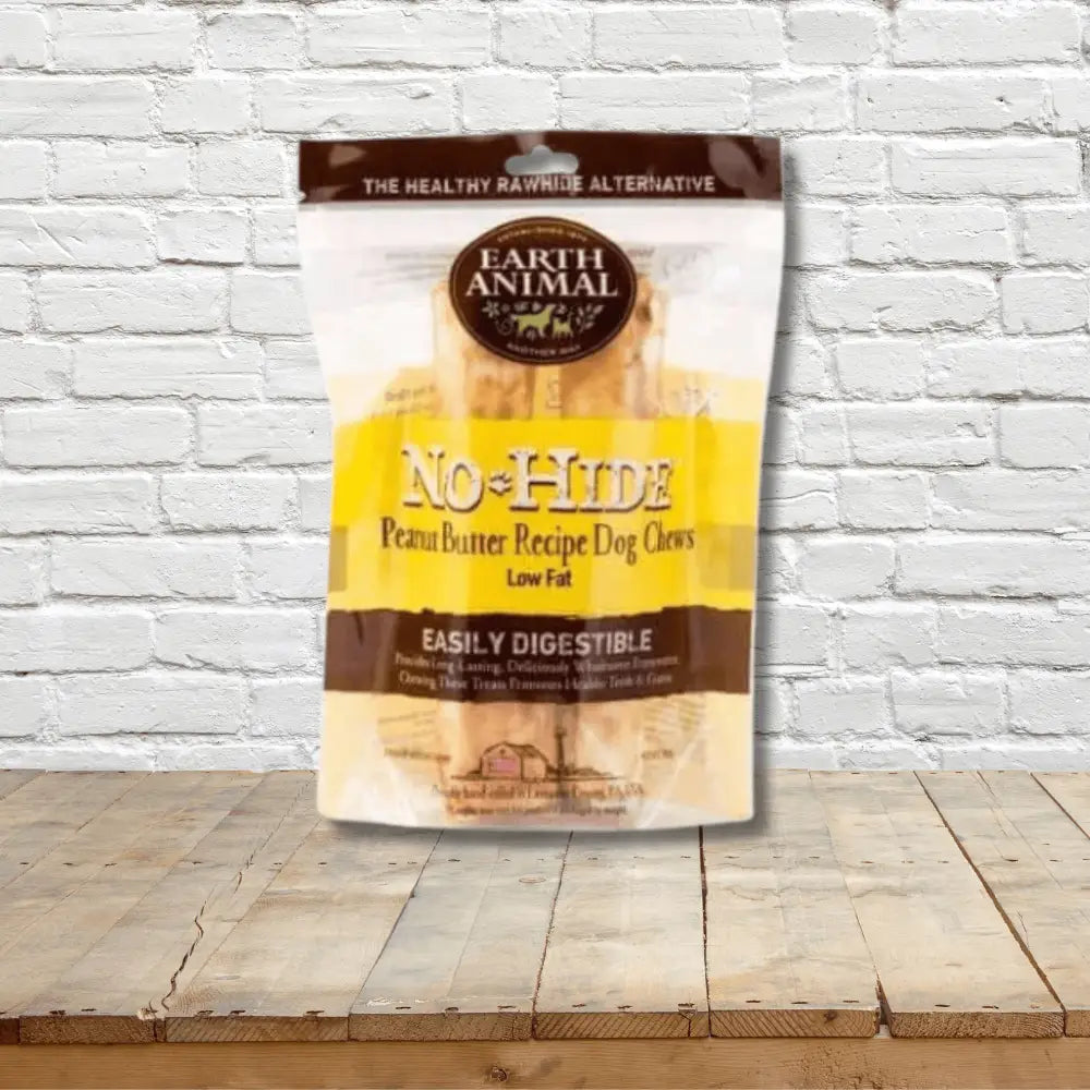 Earth Animal No-Hide Peanut Butter Medium Dog Chews 2pk Bag