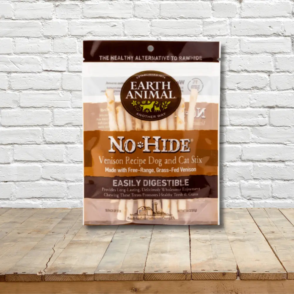 Earth Animal No-Hide Venison Stix for dogs and cats, easily digestible chew treats
