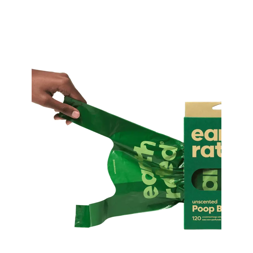 Earth Rated eco-friendly poop bags dispenser with 120 easy-tie handle bags
