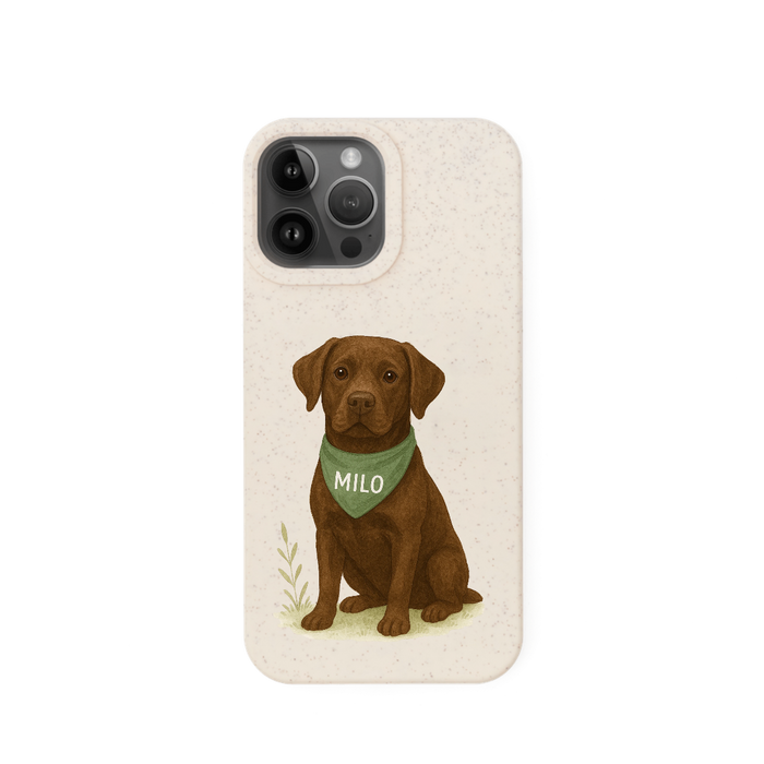 Eco-Friendly Custom Dog Portrait Phone Case – Personalised & Biodegradable - Labrador
