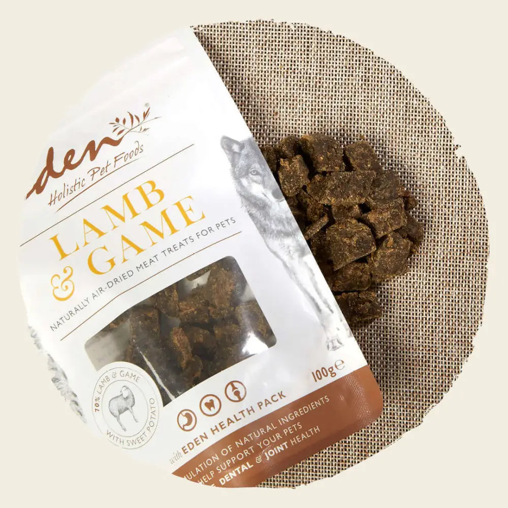 Eden Lamb air-dried treats with sweet potato for digestive health