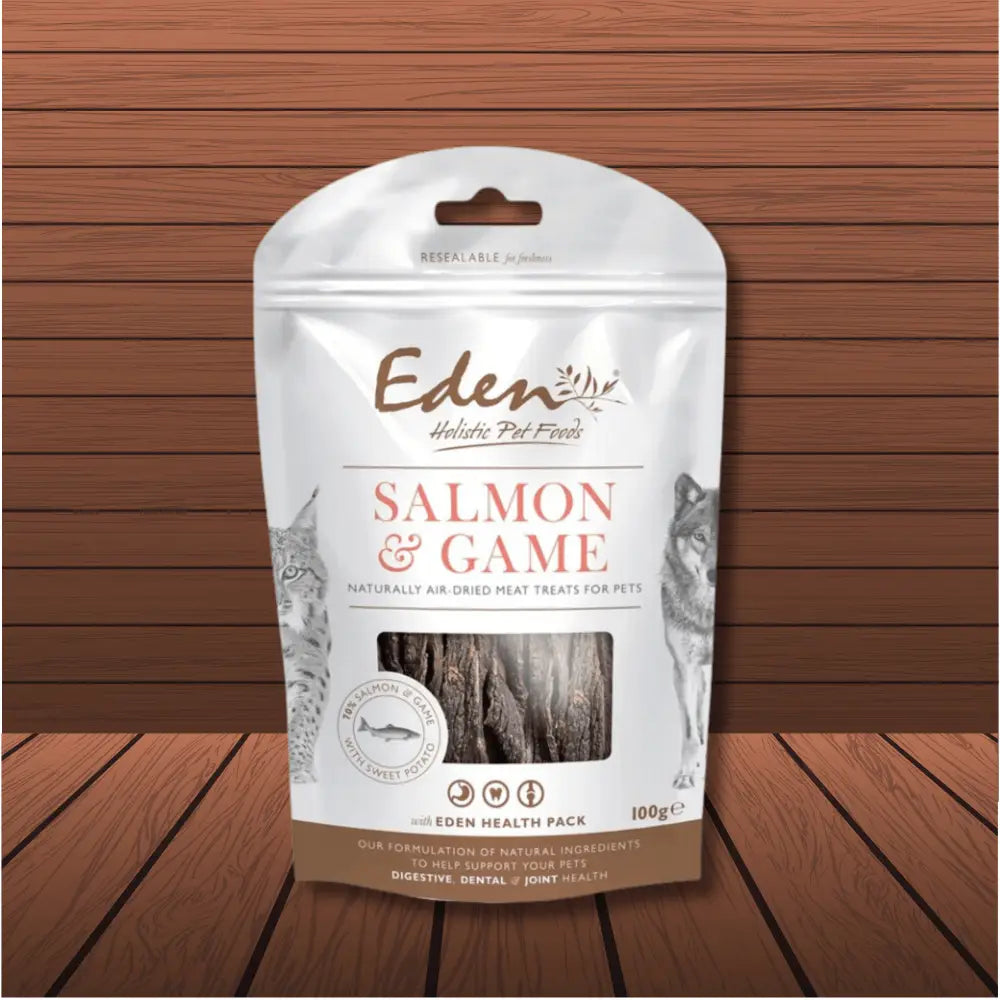 Eden Salmon and Game air-dried meat treats with game meat
