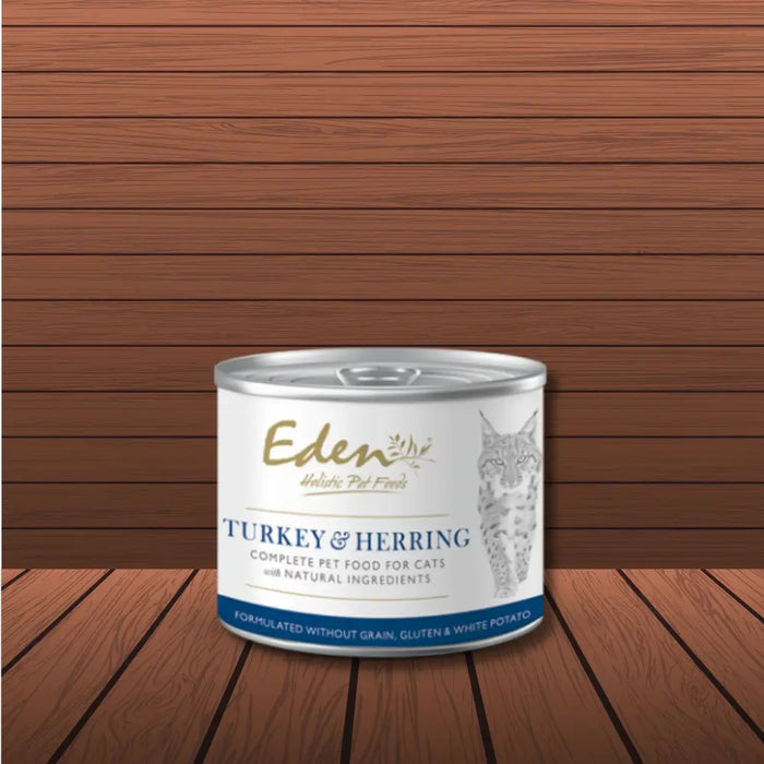 Eden Wet Food for Cats: Turkey and Herring - 200g - Cat Food - Wet