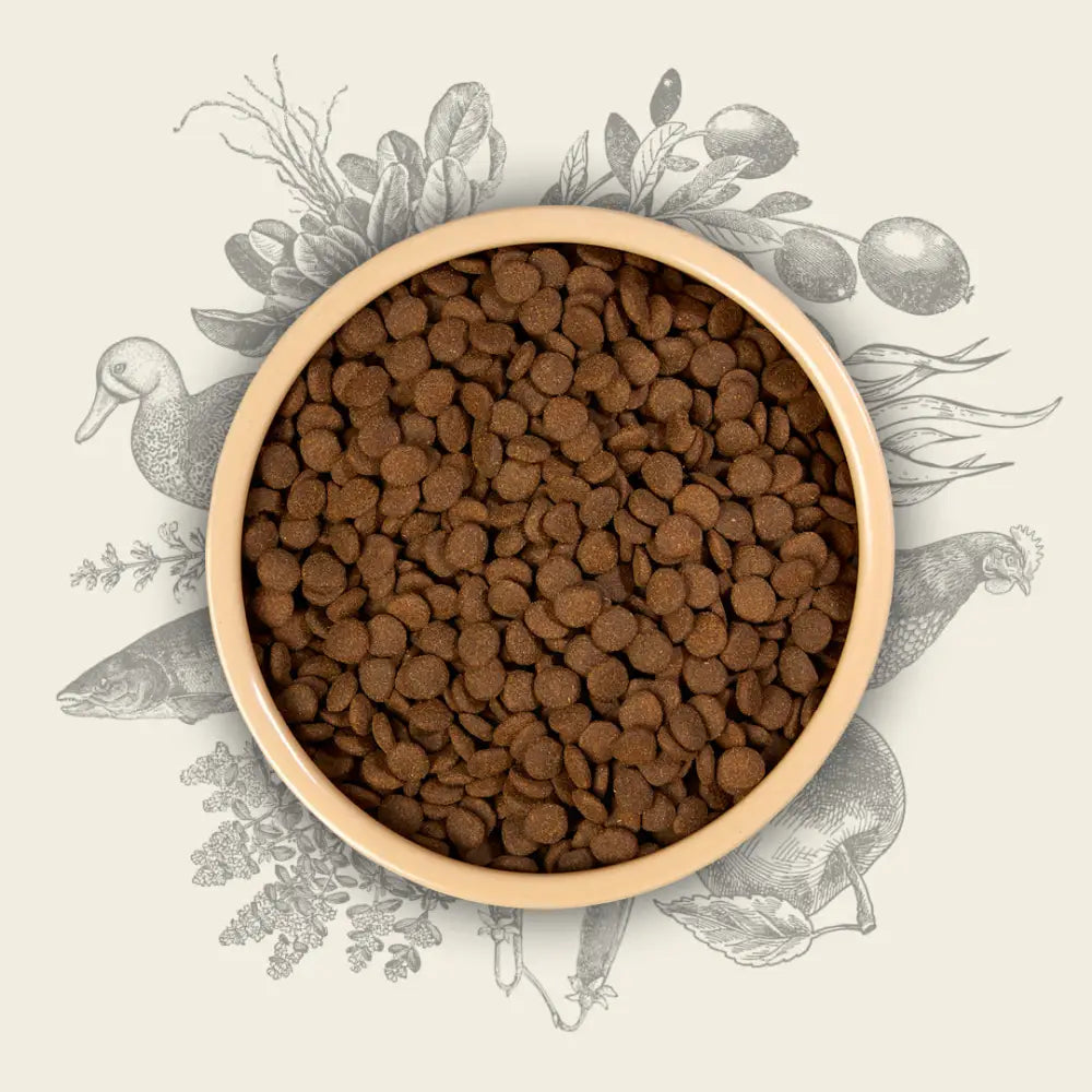 Eden Working Dog Original Cuisine 15kg brown bowl with kibble and amino acids