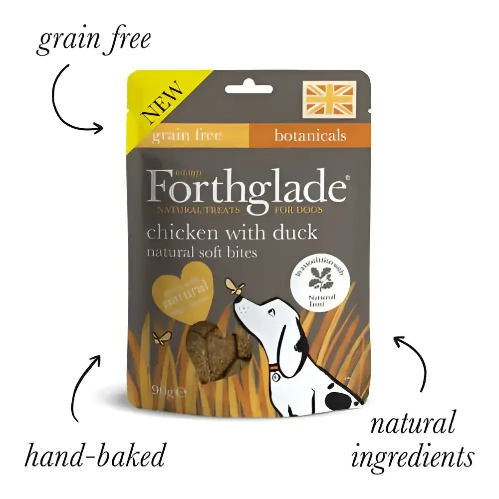 Forthglade National Trust soft bite treats with chicken and duck for dogs
