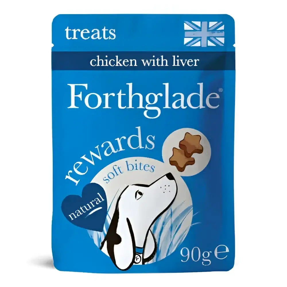 Blue Forthglade Rewards training treats pouch with white and black design