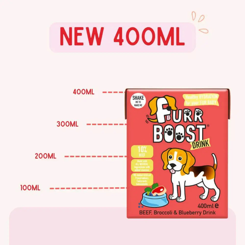 Furr Boost Dog Drink with Beef Broccoli in 400ml Carton