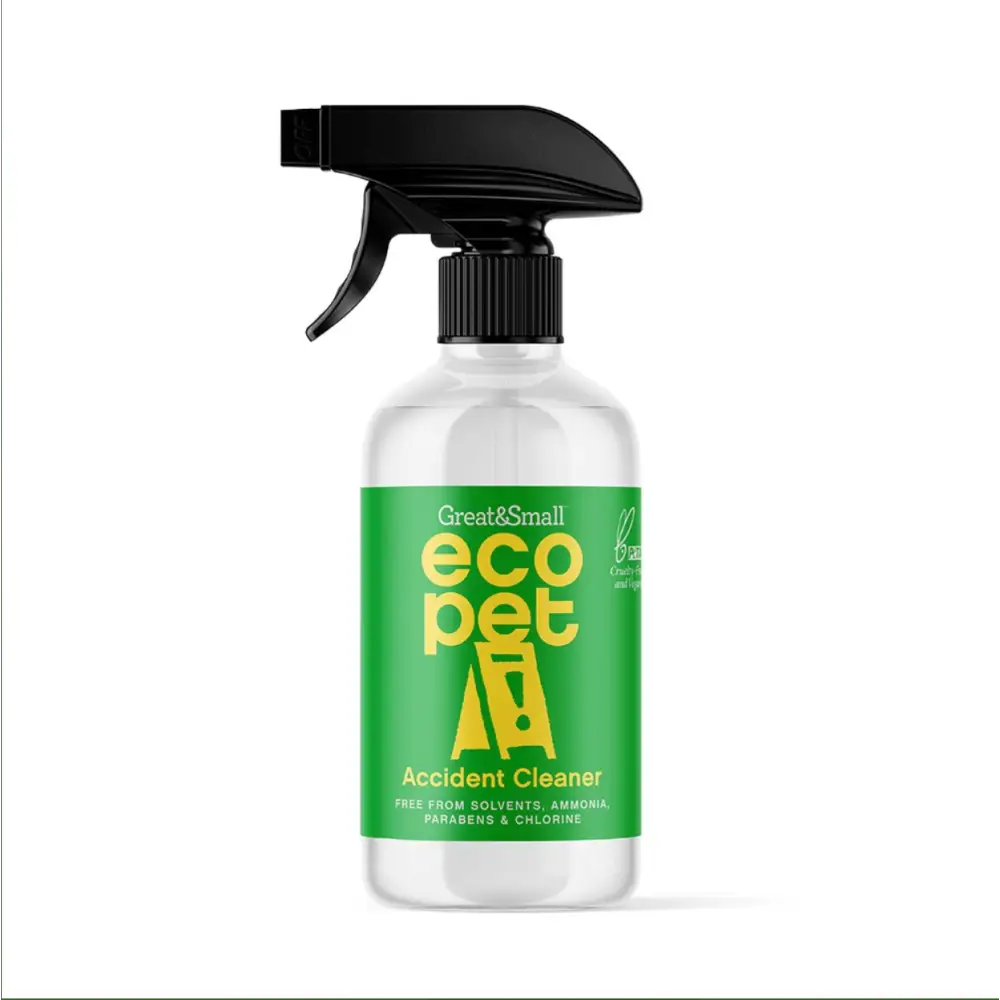 Great&Small Ecopet Accident Cleaner 500ml spray bottle with green label