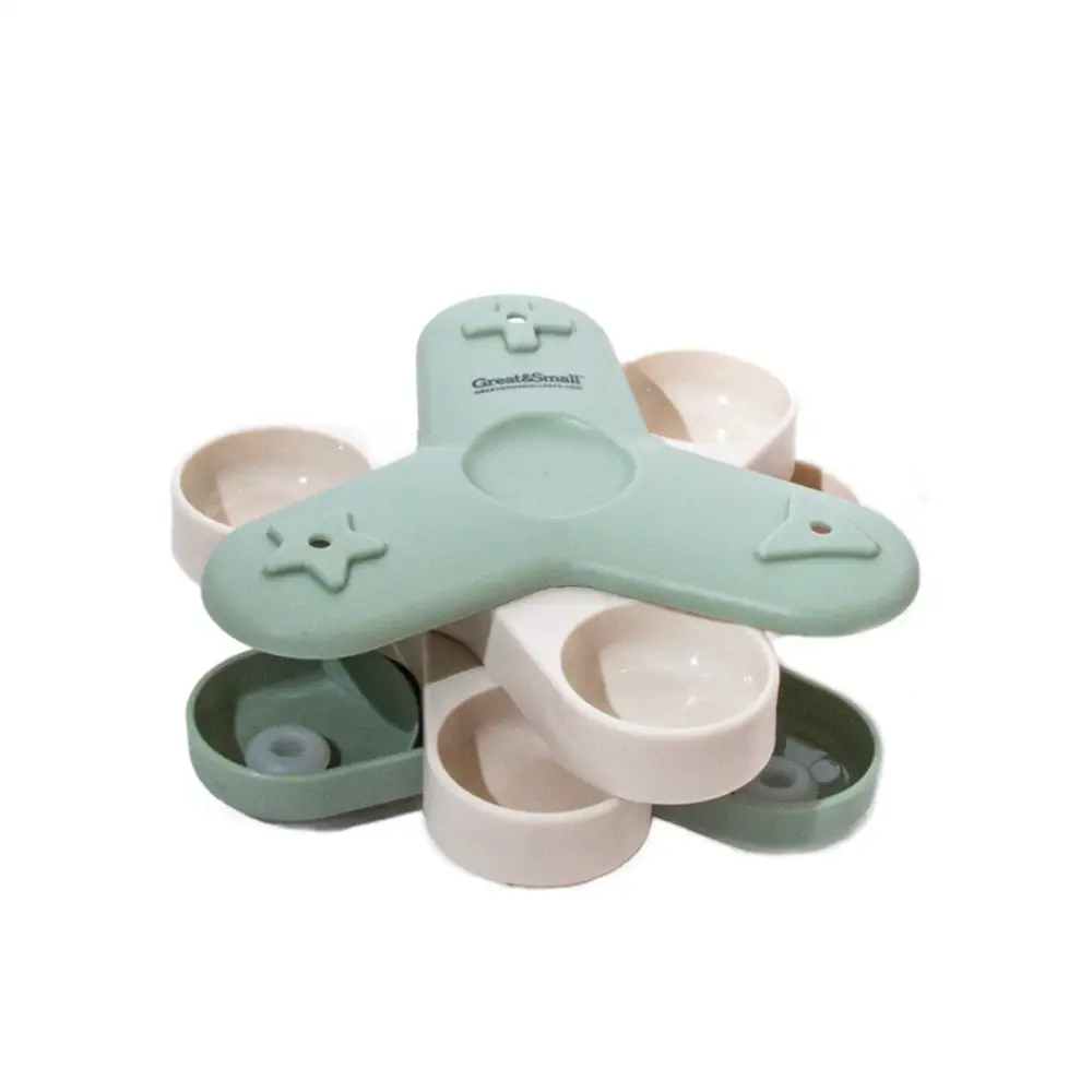 Great&Small mint green rotating puzzle feeder for cats and dogs