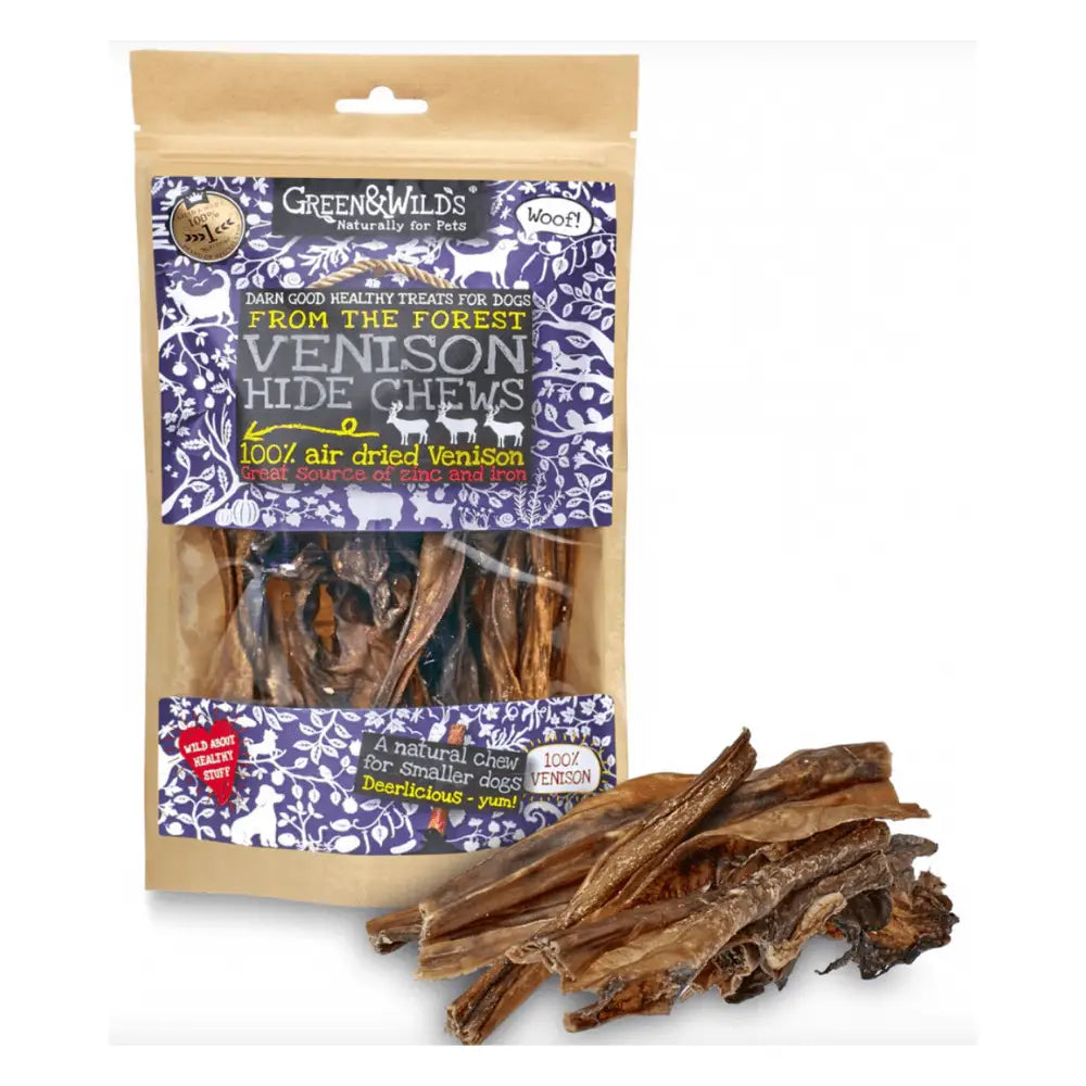 Green & Wilds Venison Hide Chew: 100% Air-Dried