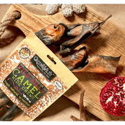 Wild Bills Camel Hide natural dog chew toy in brown tan leather