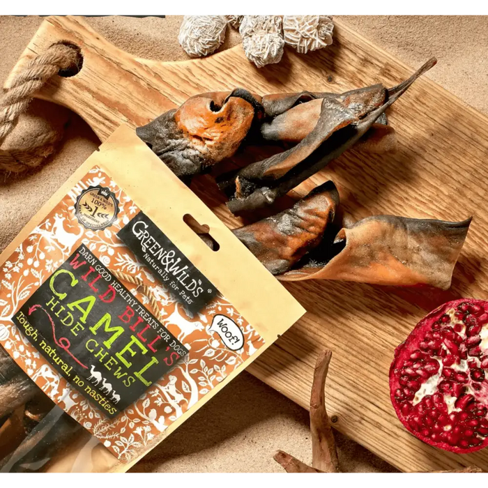 Green And Wilds Camel Hide Natural Dog Chews.