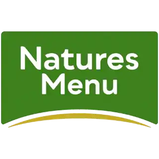 Green ’Natures Menu’ logo.