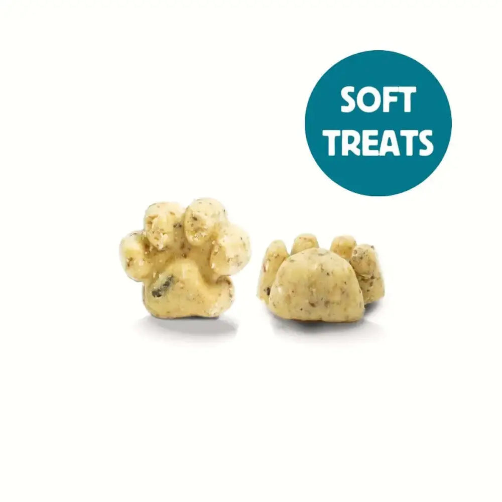 Hownd Playful Pup plant-based hypoallergenic treats in light yellow with speckles