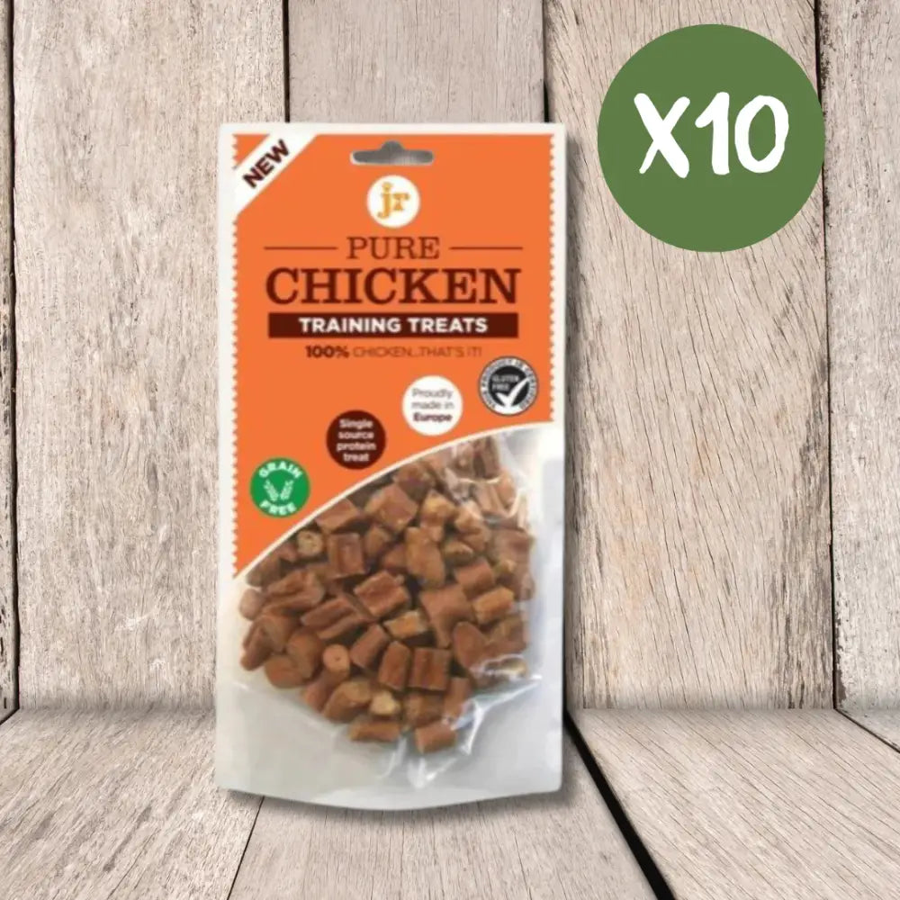 JR Pet Products Pure Chicken Training Treats in clear packaging