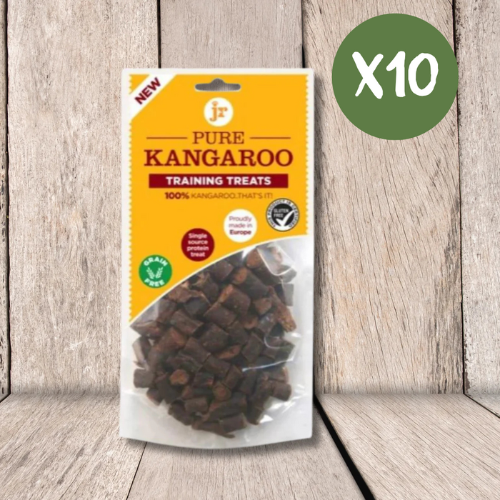 JR Pet Products Pure Kangaroo Training Treats Case of 10 - Natural Treats For Dogs