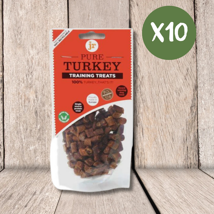 JR Pet Products Pure Turkey Training Treats Case of 10 - Natural Treats For Dogs