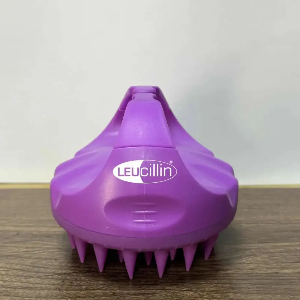 Purple Leucillin Silicone Brush: spiky hedgehog scalp massager
