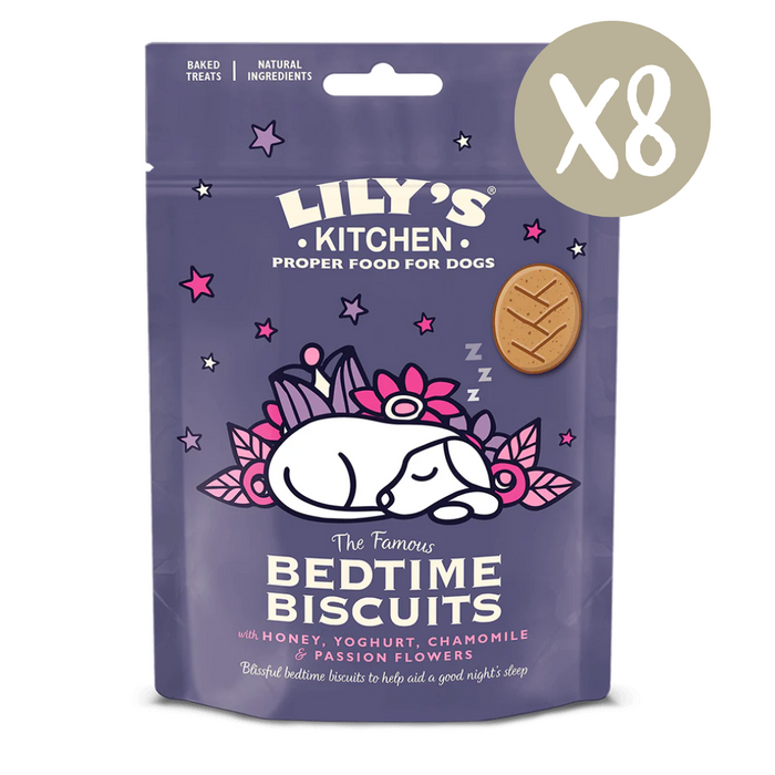 Lily’s Kitchen Bedtime Biscuits Baked Treats - Box of 8 - Natural Treats For Dogs
