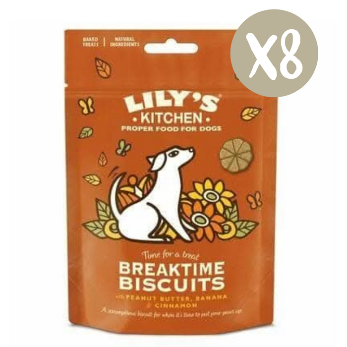Lily’s Kitchen Breaktime Biscuits - Box of 8 - Natural Treats For Dogs