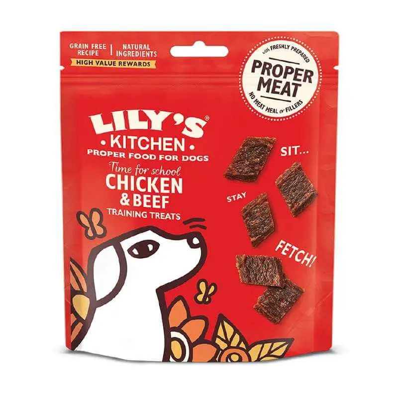 Lilys Kitchen freshly prepared chicken and beef training treats 70g with butternut squash