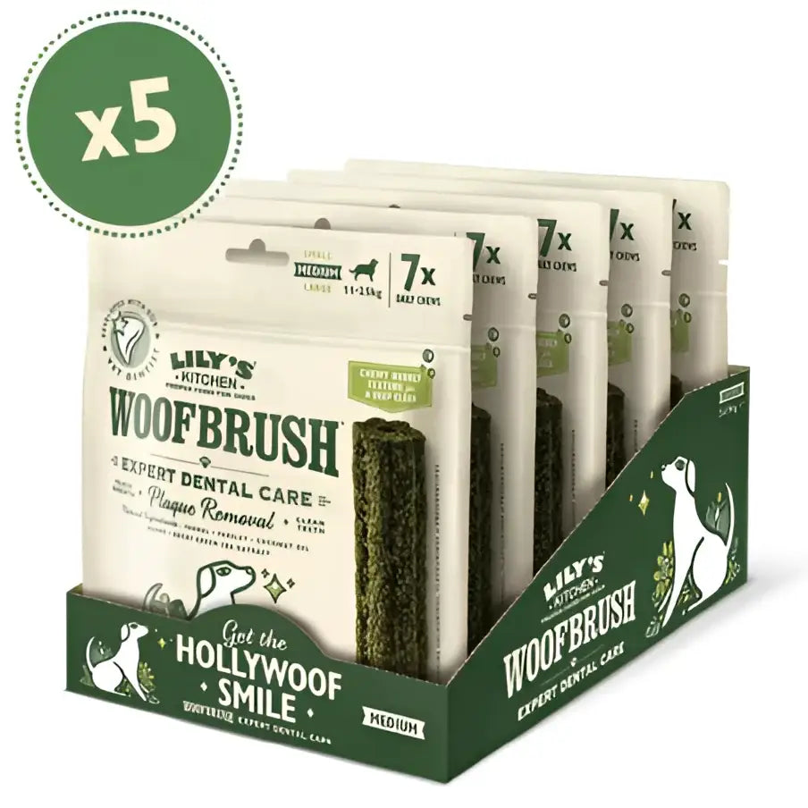 Lily’s Kitchen Woofbrush dental chews for medium dogs, 5-pack