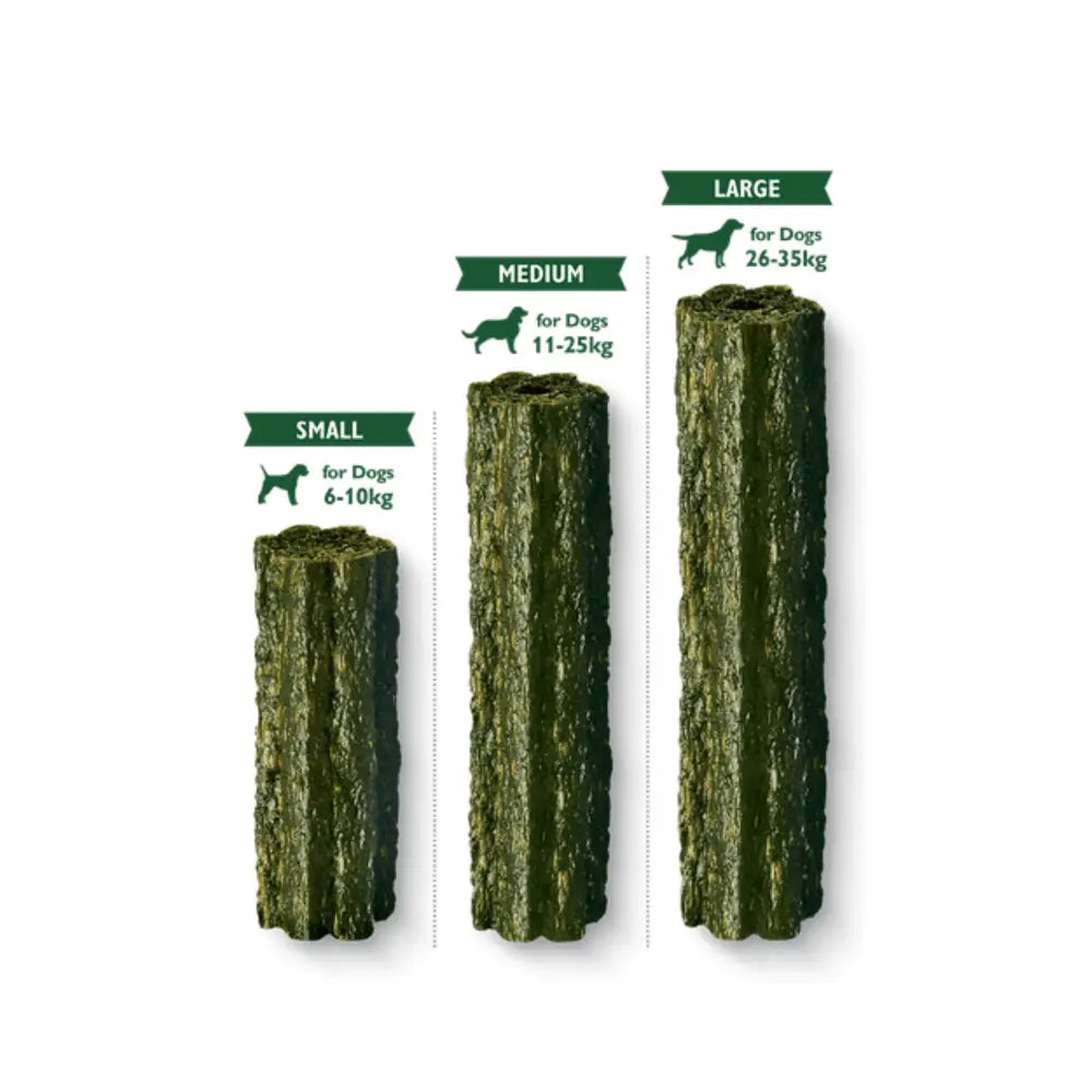 Lily’s Kitchen Woofbrush dental chews: green seaweed sticks for large dogs