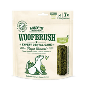 Lilys Kitchen Woofbrush dental chews for small dogs, green tea flavor