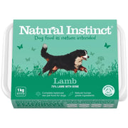 Natural Instinct Natural Lamb dog food tray with lamb liver and butternut squash
