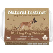 Natural Instinct Working Dog Chicken 1kg raw food with Belgian Malinois packaging