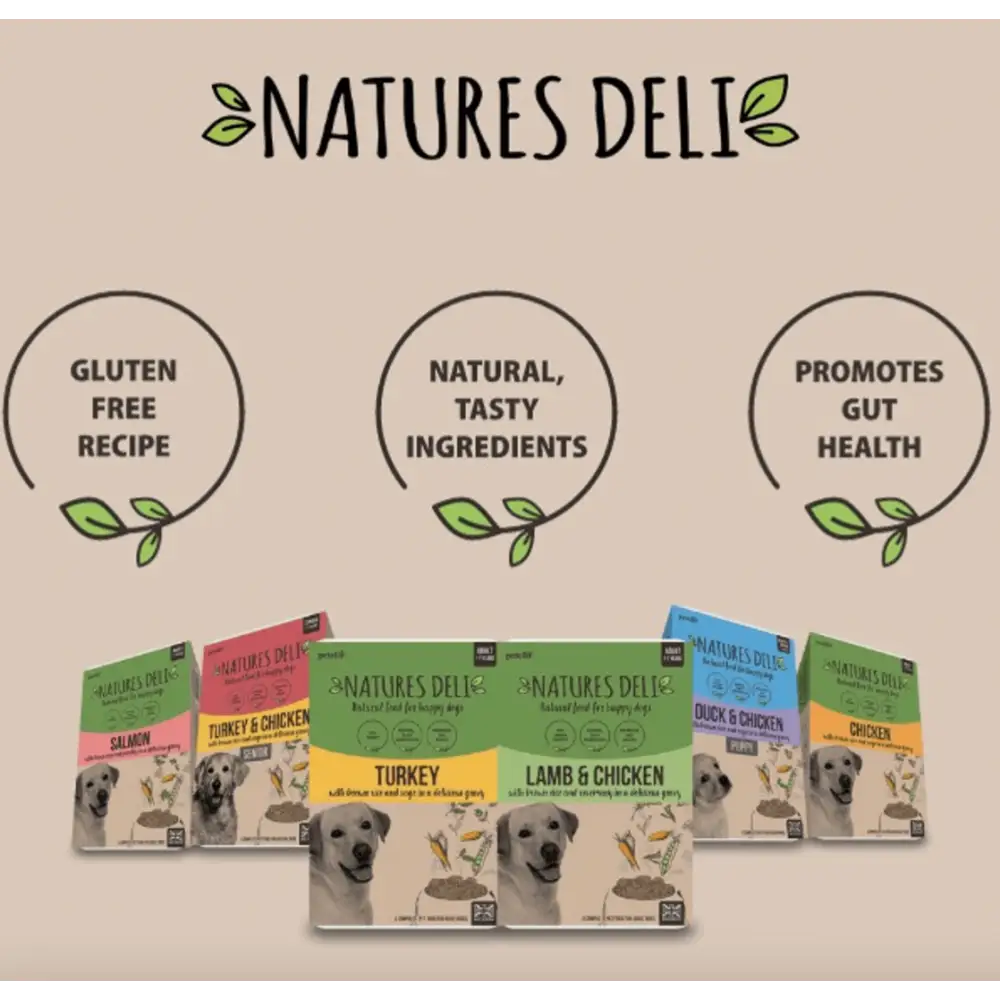 Natures Deli Salmon with Parsley and Brown Rice dog food bag