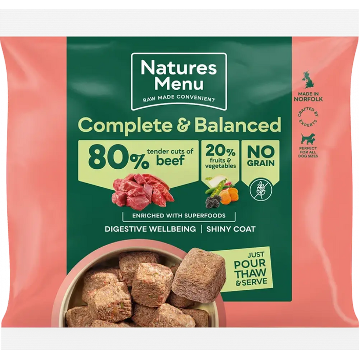80/20 Beef with Superfoods for Adult Dogs | Natural complete raw food for dogs