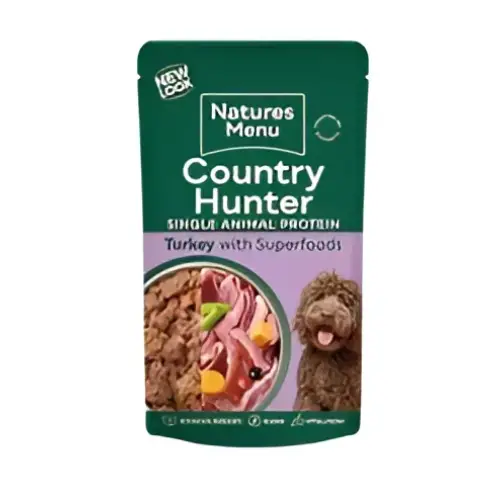 Natures Menu Country Hunter Farm Reared Turkey Dog Food Pouch