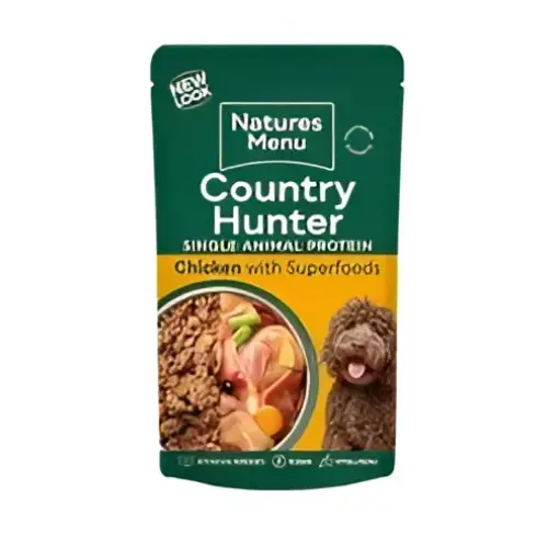 Natures Menu Country Hunter free range chicken wet dog food pouch