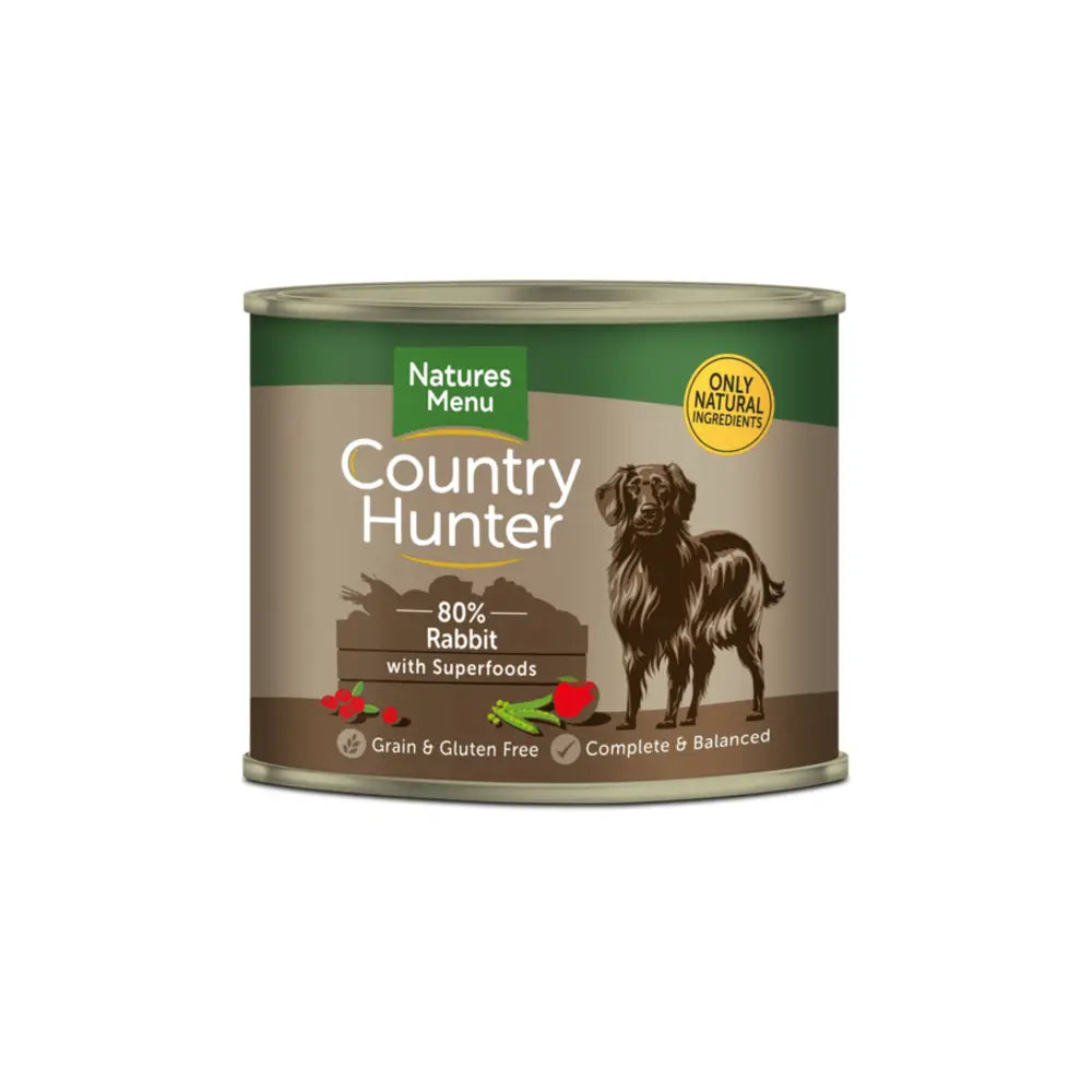 Natures Menu Country Hunter quality lean rabbit can with wholesome ingredients