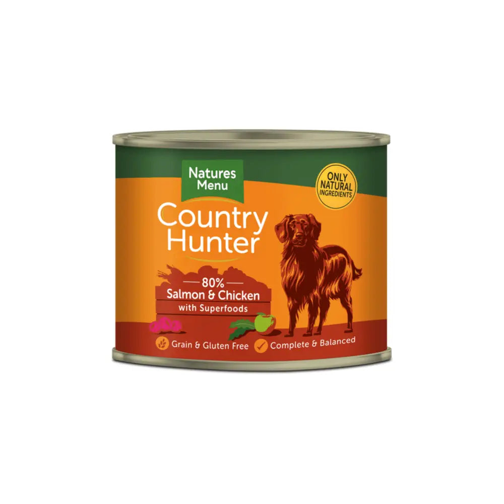Natures Menu Country Hunter responsibly sourced salmon and chicken can