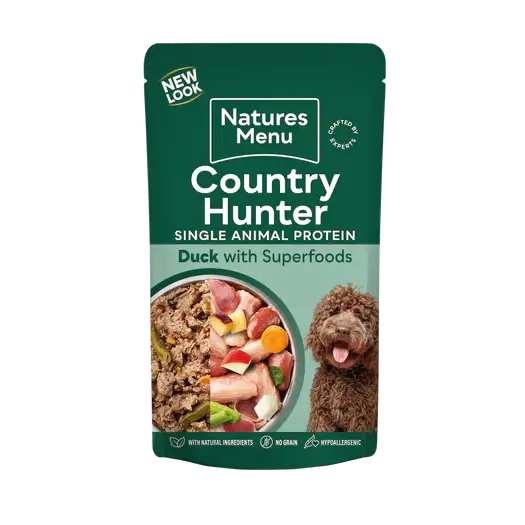 Natures Menu Country Hunter Succulent Duck Wet Dog Food Pouches - Natural Wet Dog Food